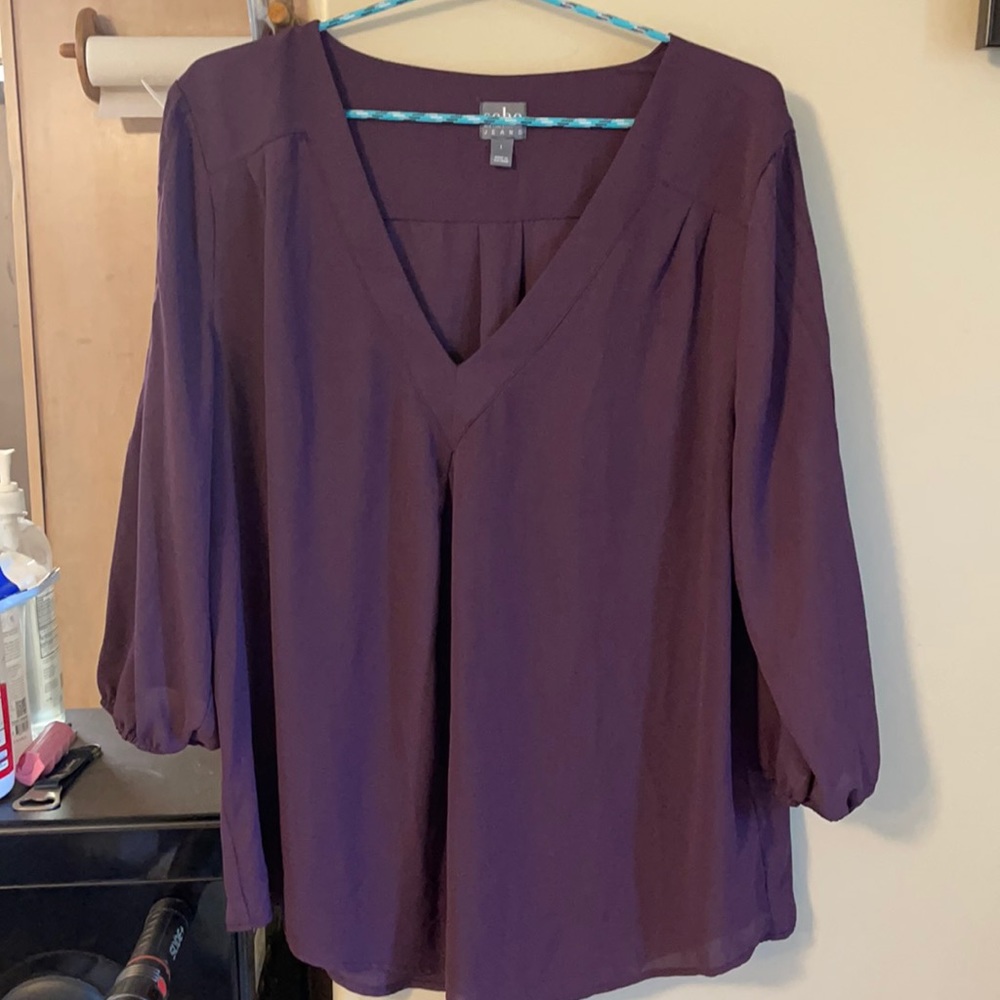 Eggplant dressy blouse